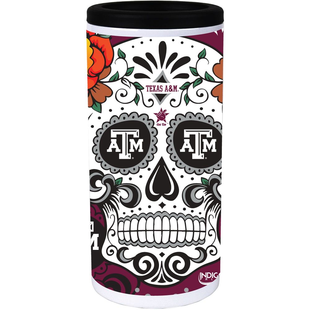 Texas A&M Aggies Dia Stainless Steel 12oz. Slim Can Cooler