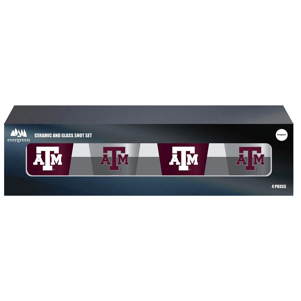 Texas A&M Aggies Four-Pack Shot Glass Set