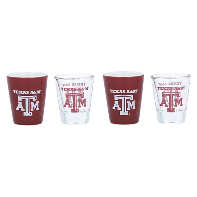 Ensemble de quatre verres à shot Texas A&M Aggies