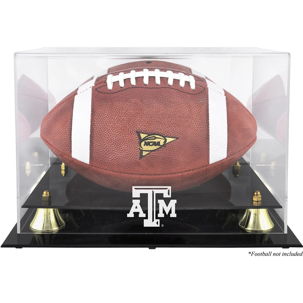 Texas A&M Aggies Golden Classic Football Team Logo Display Case with Mirror Back