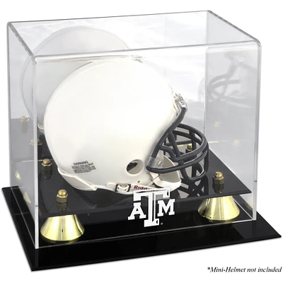 Texas A&M Aggies Logo Golden Classic Logo Mini Helmet Display Case