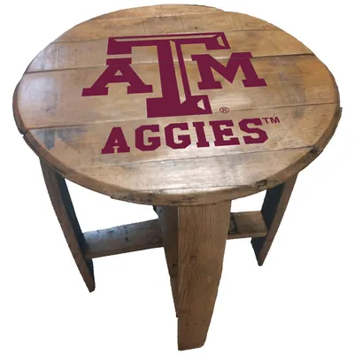 Texas A&M Aggies Team Oak Barrel Table