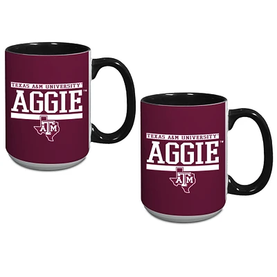 Ensemble de deux tasses pour anciens élèves Texas A&M Aggies