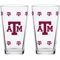 Texas A&M Aggies Lot de deux Knockout 16 oz. Ensemble de verres à pinte