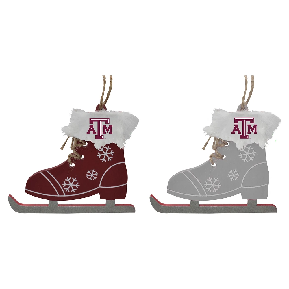 The Memory Company Texas A&M Aggies Lot de deux décorations pour patins à glace