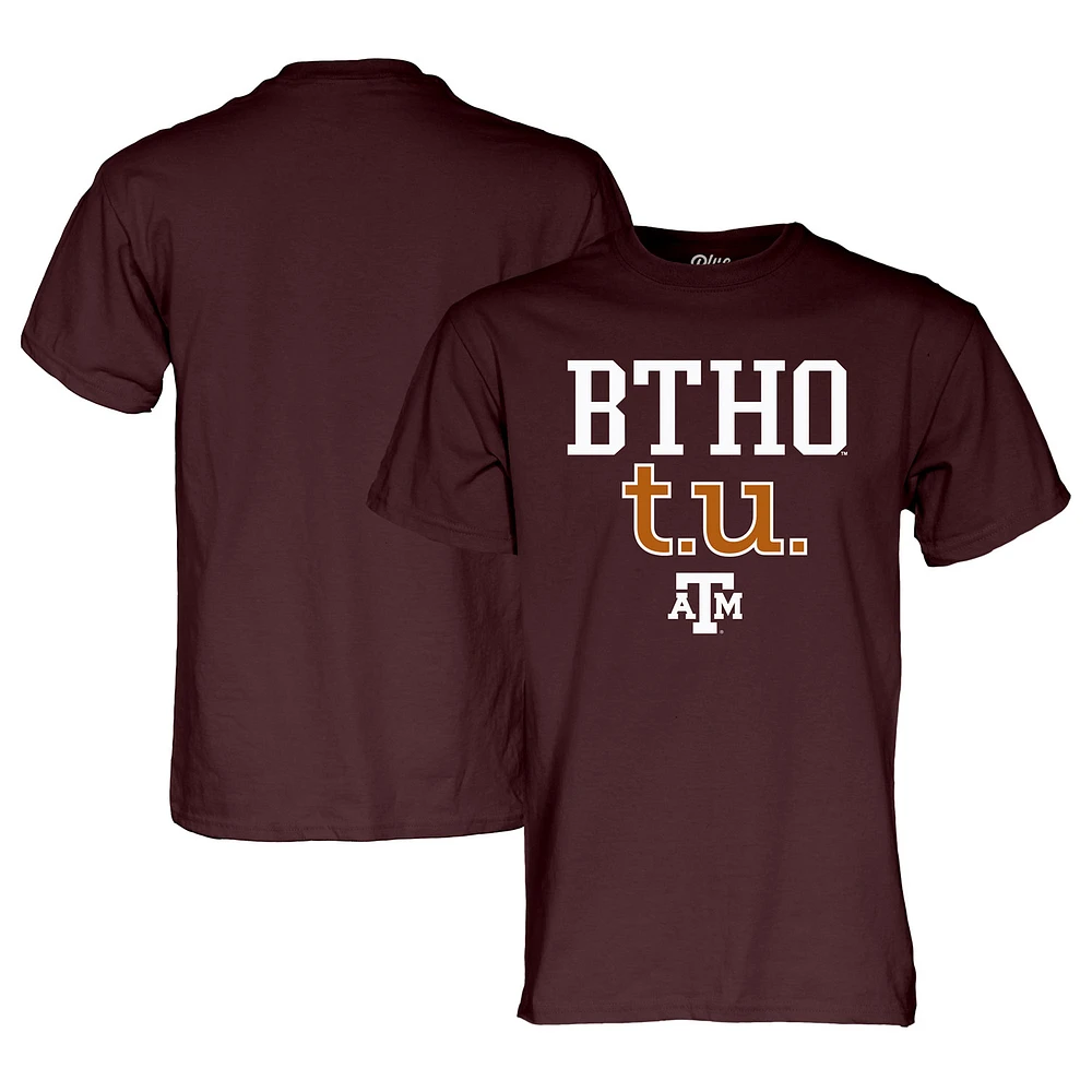 T-shirt unisexe bleu 84 marron Texas A&M Aggies Beat TU Rally Cry