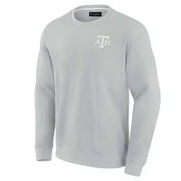 Unisex Fanatics Gray Texas A&M Aggies Super Soft Pullover Crew Sweatshirt