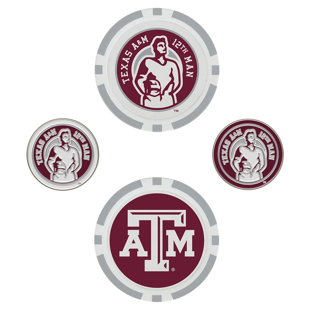 WinCraft Texas A&M Aggies Lot de 4 marqueurs de balle