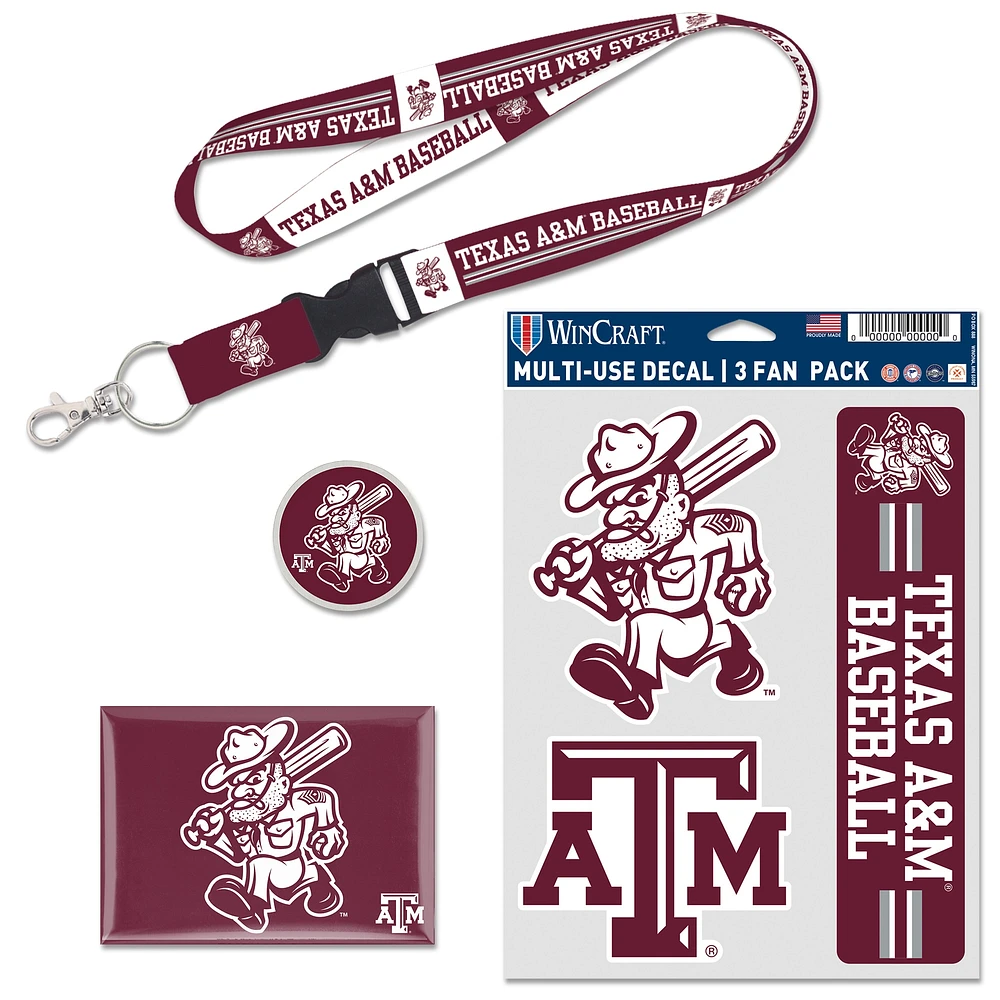 WinCraft Texas A&M Aggies Ol' Sarge Baseball Fan Pack