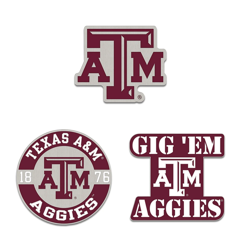 WinCraft Texas A&M Aggies Three-Piece Collector Pin Set