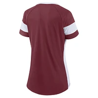 Women's Fanatics  Maroon Texas A&M Aggies Unmasked Hero Block Party Athena Lace-Up Top