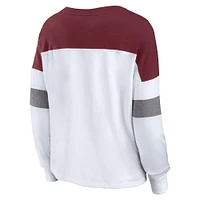 T-shirt à manches longues lacets Fanatics pour femme Texas A&M Aggies blanc