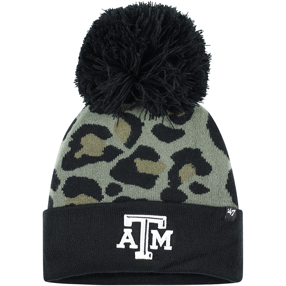 Bonnet en tricot à revers Texas A&M Aggies Bagheera '47 Hunter Green pour femme avec pompon