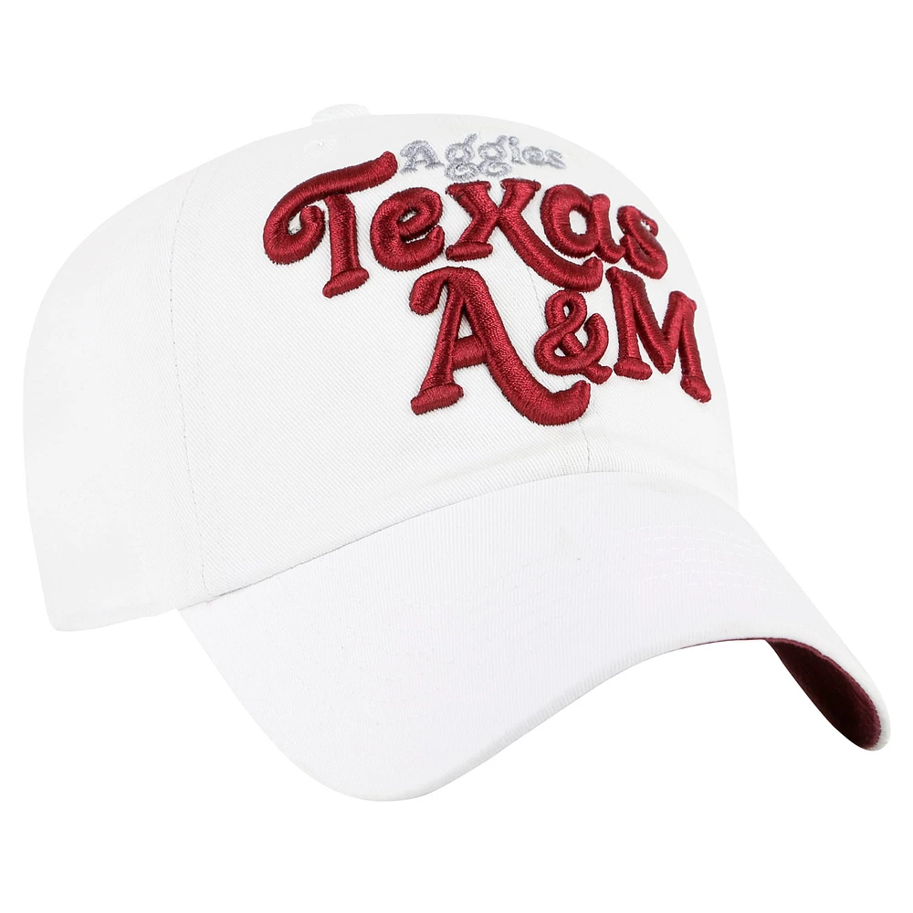 Casquette ajustable Texas A&M Aggies Pensacola Clean Up 47 blanche pour femme