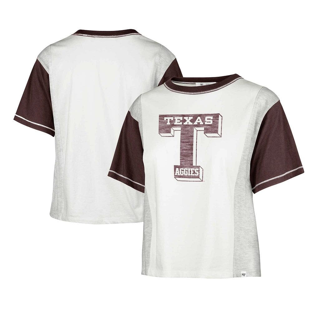 T-shirt '47 Texas A&M Aggies Vault Premier Tilda blanc pour femme