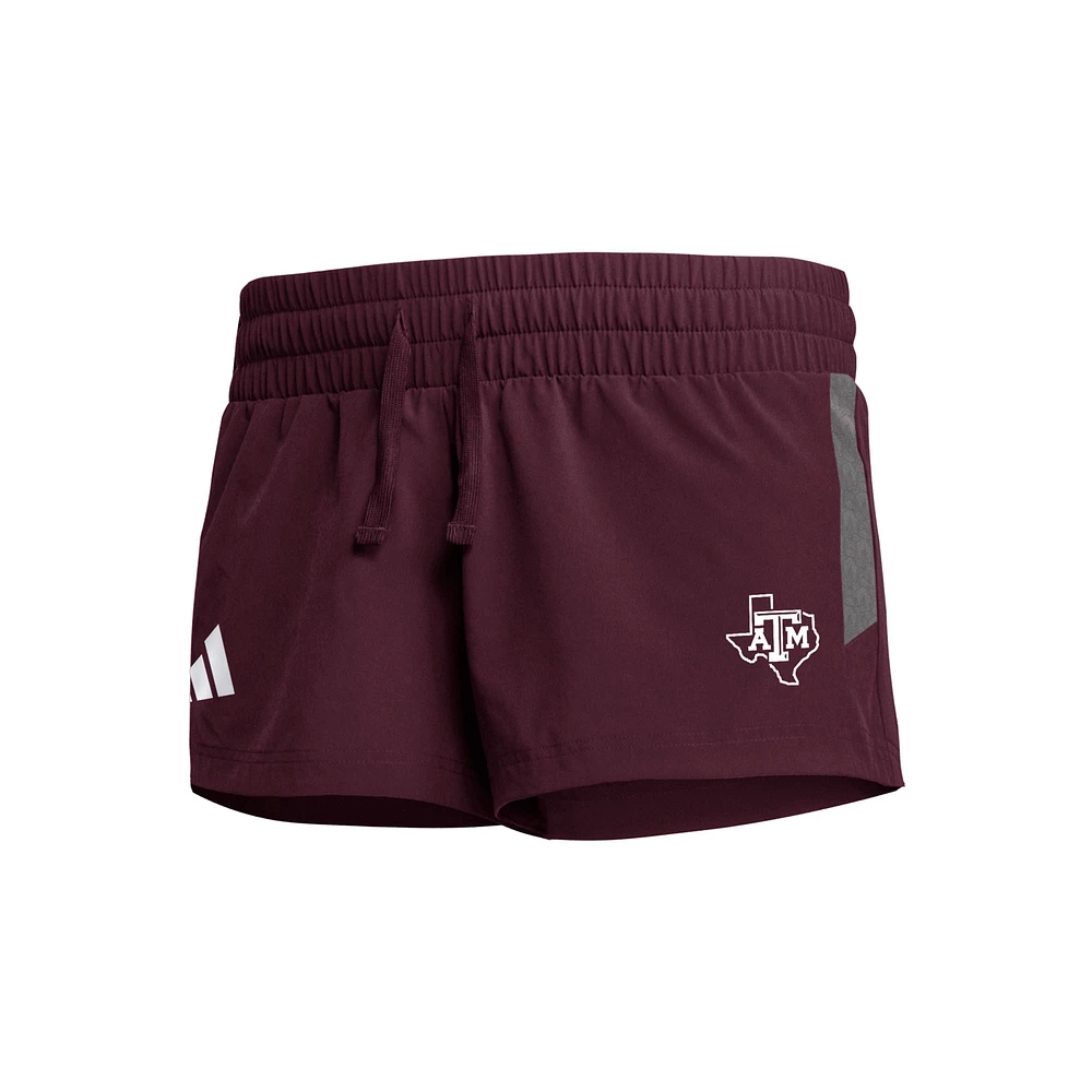 Women's adidas Maroon Texas A&M Aggies 2023 Sideline Performance Shorts