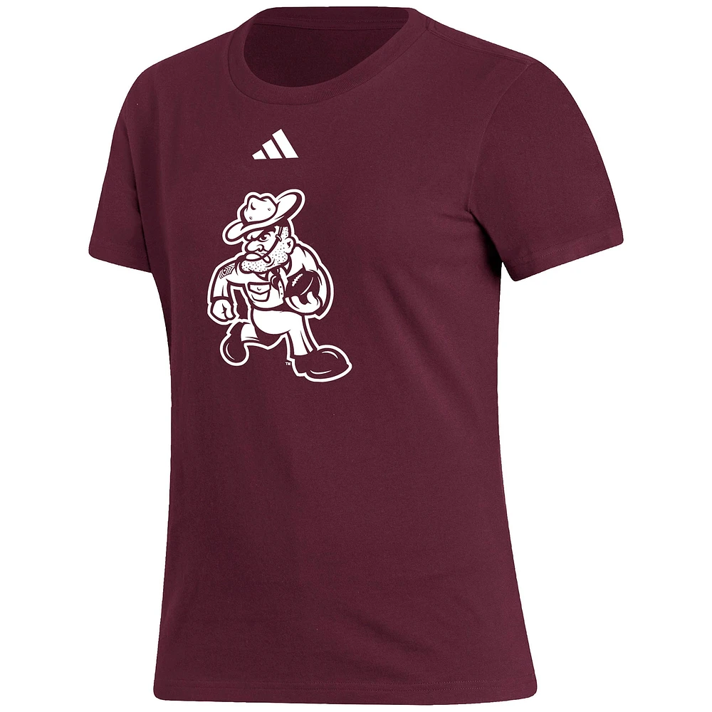 T-shirt adidas pour femme Texas A&M Aggies Ol' Sarge Bordeaux