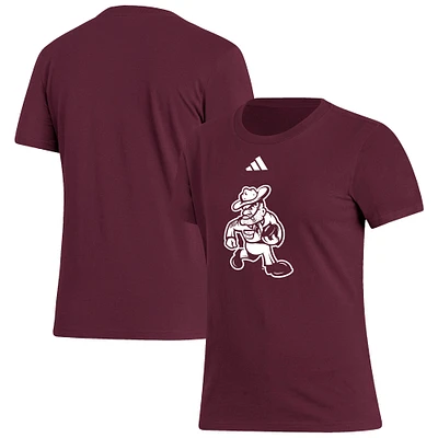 T-shirt adidas pour femme Texas A&M Aggies Ol' Sarge Bordeaux