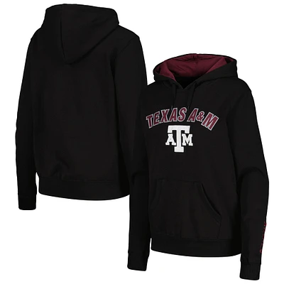 Women's Colosseum Black Texas A&M Aggies Arch & Logo Pullover Hoodie