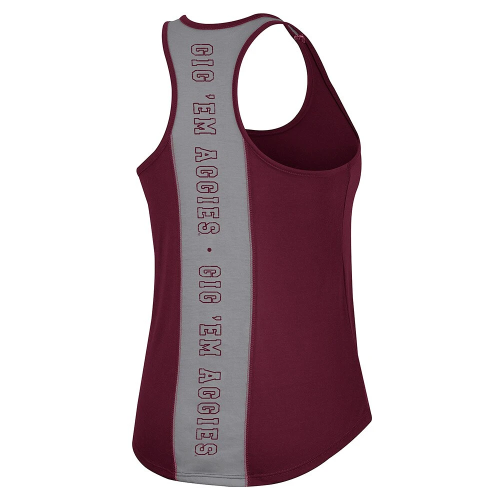 Women's Colosseum Maroon Texas A&M Aggies 10 Days Racerback Scoop Neck Tank Top