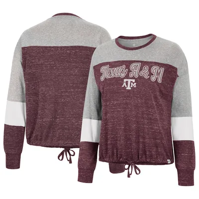 Texas A&M Aggies Colosseum Women's Joanna Tie Front Long Sleeve T-Shirt - Maroon