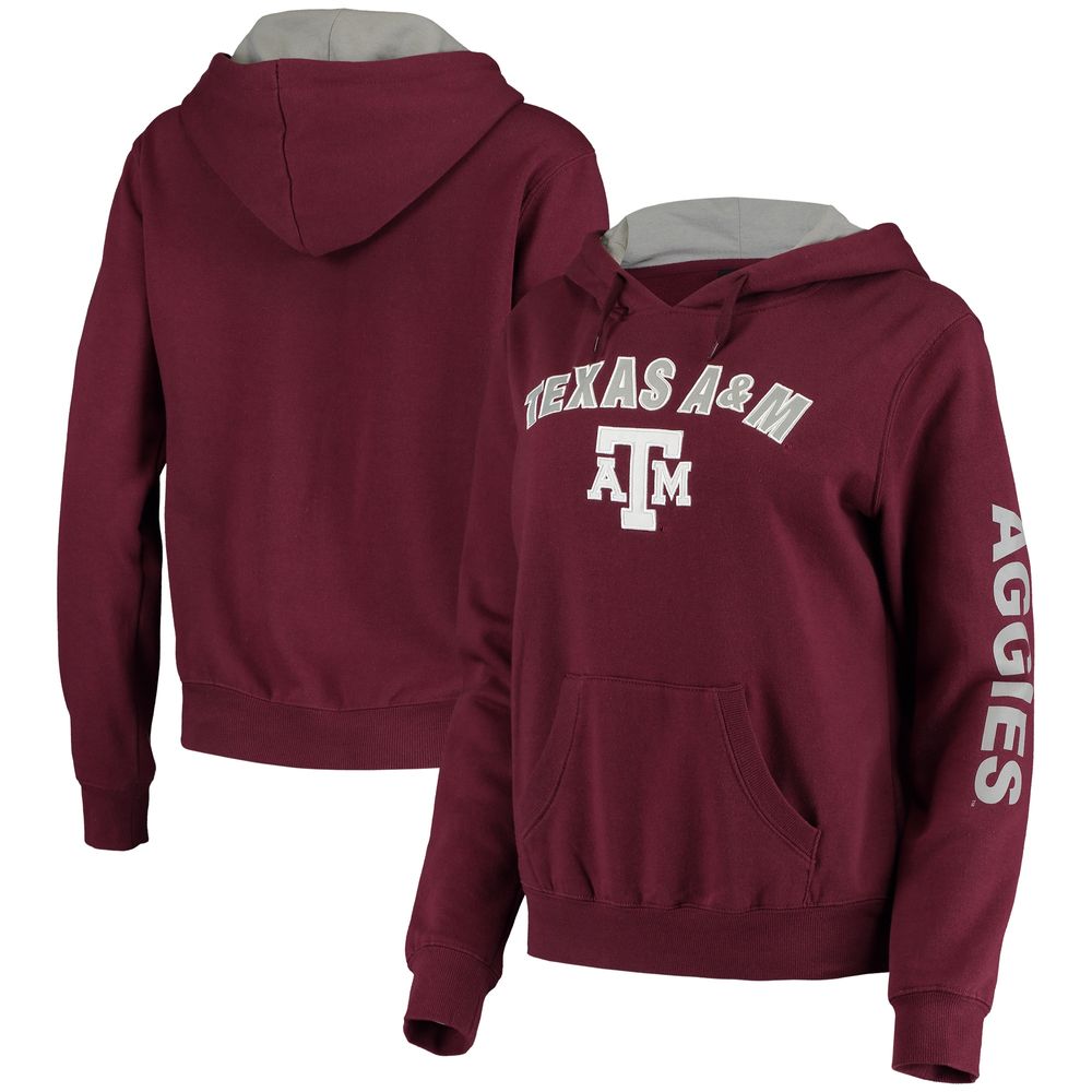 Women's Colosseum Maroon Texas A&M Aggies Loud and Proud Pullover Hoodie