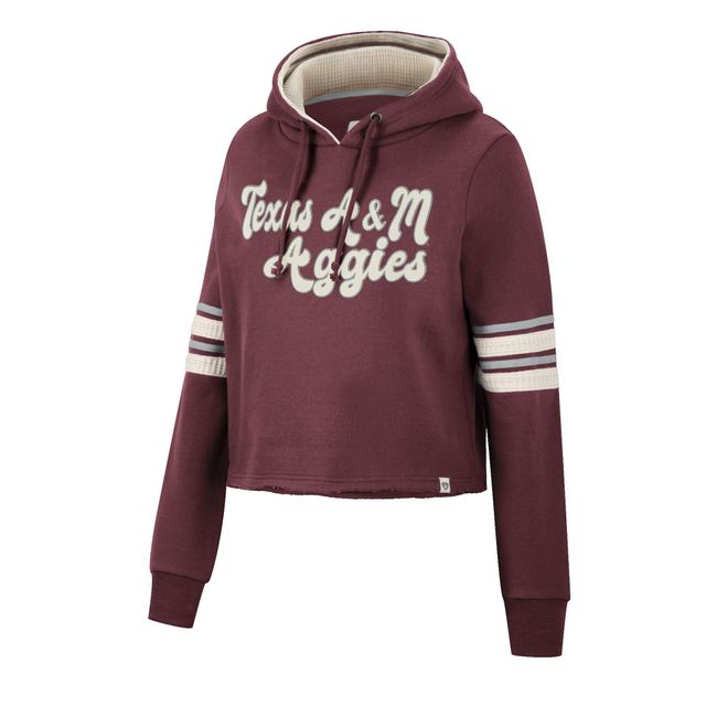 Sweat à capuche court rétro Colosseum Texas A&M Aggies pour femme