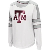 Women's Colosseum White Texas A&M Aggies Trey Dolman Long Sleeve T-Shirt