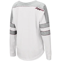 Women's Colosseum White Texas A&M Aggies Trey Dolman Long Sleeve T-Shirt