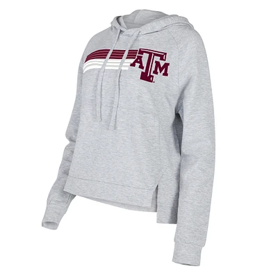 Women's Concepts Sport Gray Texas A&M Aggies Cedar Tri-Blend Raglan Pullover Hoodie