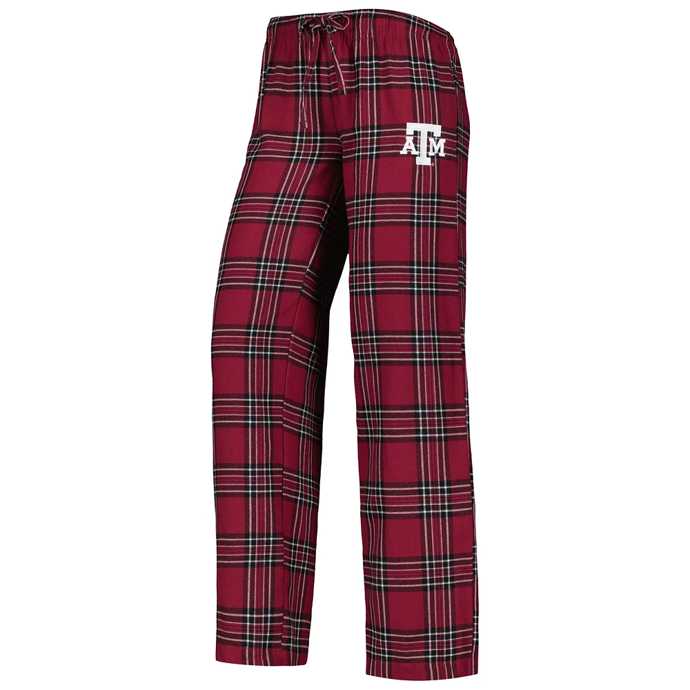 Concepts Sport T-shirt et pantalon en flanelle Texas A&M Aggies Badge marron/noir pour femme