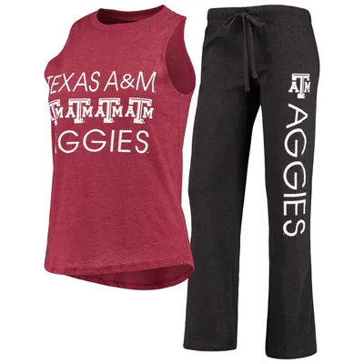 Texas A&M Aggies Concepts Sport Women's Team Tank Top & Pants Sleep Set - Maroon/Black
