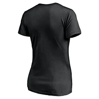 T-shirt à col en V noir Texas A&M Aggies Team Lockup pour femme Fanatics