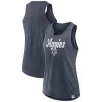Women's Fanatics Charcoal Texas A&M Aggies True Classics Snow Wash Tank Top