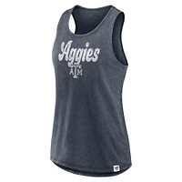 Women's Fanatics Charcoal Texas A&M Aggies True Classics Snow Wash Tank Top