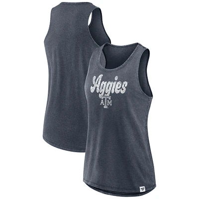 Women's Fanatics Charcoal Texas A&M Aggies True Classics Snow Wash Tank Top