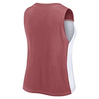 Women's Fanatics Maroon/White Texas A&M Aggies Colorblock High Neck Tank Top