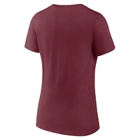 Women's Fanatics Maroon Texas A&M Aggies Team Logo V-Neck T-Shirt