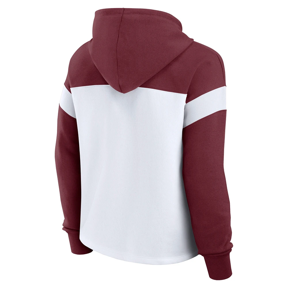 Sweat à capuche avec logo principal Texas A&M Aggies Fanatics pour femmes, blanc