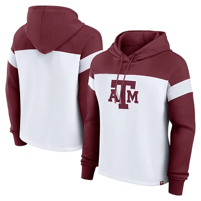 Sweat à capuche avec logo principal Texas A&M Aggies Fanatics pour femmes, blanc