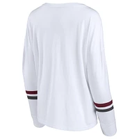 Women's Fanatics White Texas A&M Aggies Retro Power Striped Long Sleeve T-Shirt