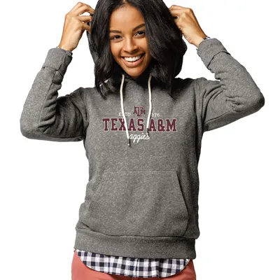 Texas A&M Aggies League Collegiate Wear Women's Victory Springs Pullover Hoodie - Heathered Gray