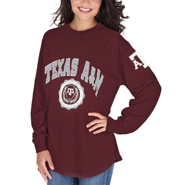 T-shirt à manches longues Texas A&M Aggies Edith bordeaux pour femme