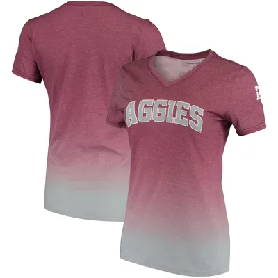 Texas A&M Aggies Women's Ombre V-Neck T-Shirt - Maroon