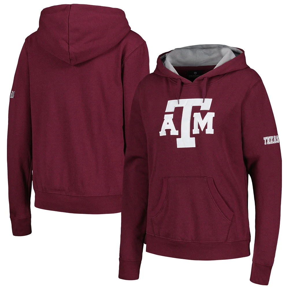 Sweat à capuche bordeaux Texas A&M Aggies Team Big Logo pour femme