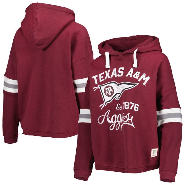 Sweat à capuche Pressbox Texas A&M Aggies Super Pennant bordeaux pour femme