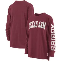 T-shirt à manches longues Pressbox Texas A&M Aggies Two-Hit Canyon pour femme