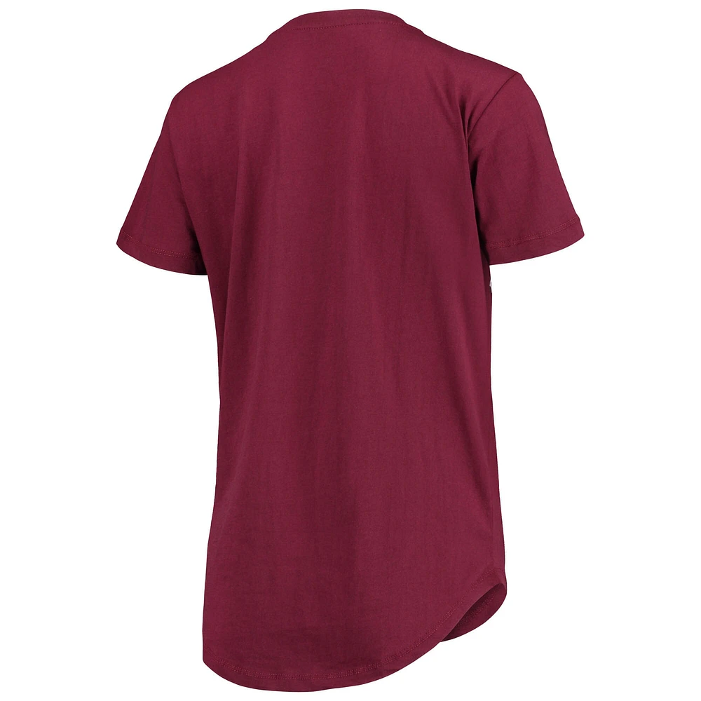 Women's Pressbox Maroon Texas A&M Aggies Wild Lips Core T-Shirt
