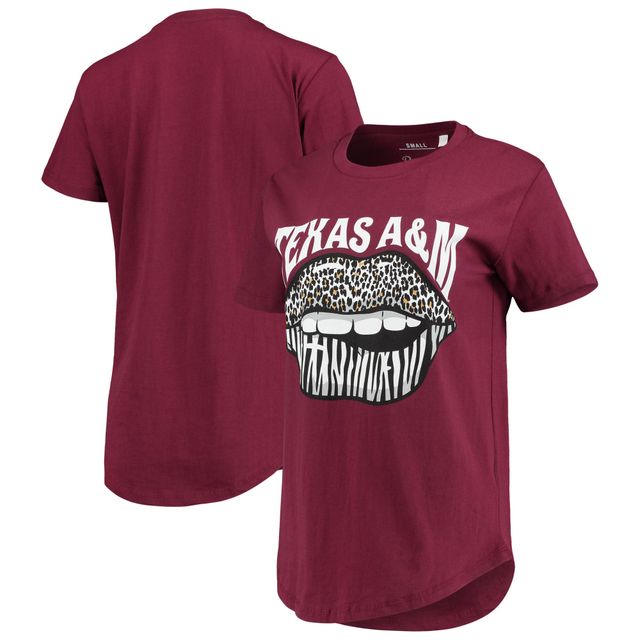 T-shirt Femme Maroon Texas A&M Aggies Wild Lips Core Pressbox