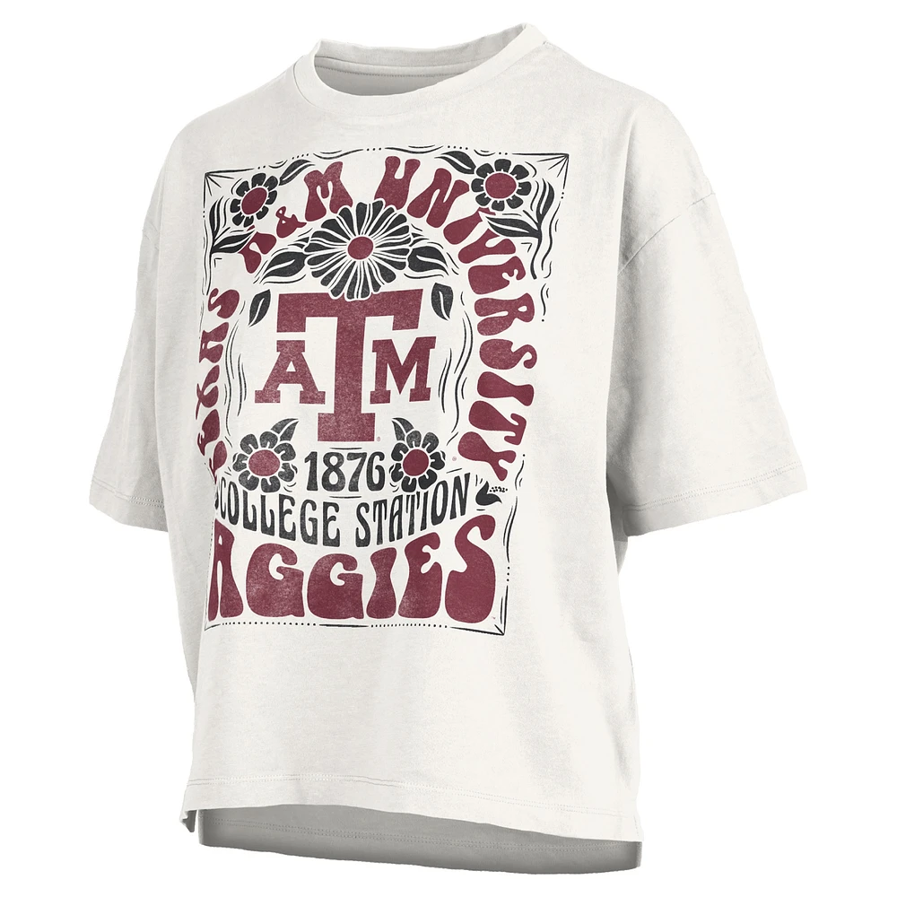 Women's Pressbox White Texas A&M Aggies Harmony Oversized T-Shirt